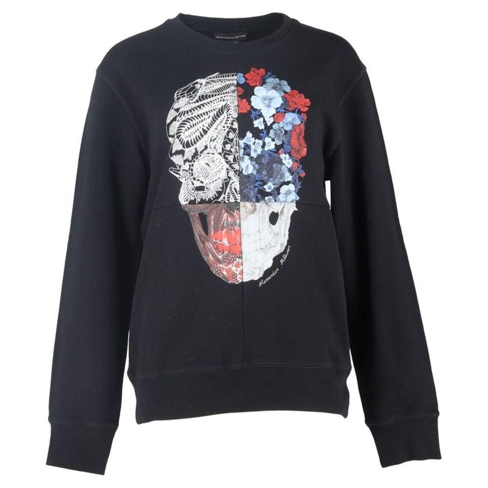 Alexander Mcqueen Patchwork Skull Sweatshirt In B… - image 1